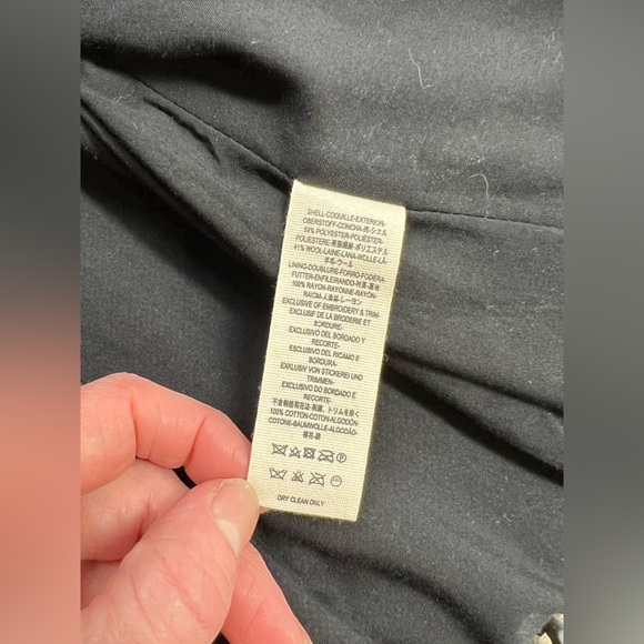 FREE PEOPLE Gray black wool blend with orange detail duster cardigan size M - Picture 12 of 14